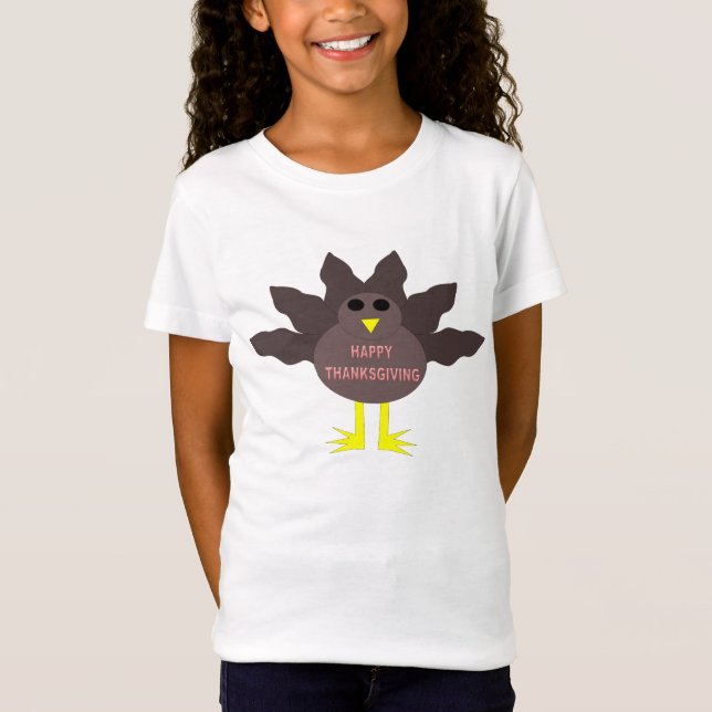 Erntedank Pluckte Türkei T Shirt (Vorderseite)