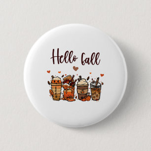 Erntedank Psl Herbst Hallo Herbst und Pumpkin Spi Button