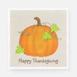 Erntedank Pumpkin auf Burlap Serviette