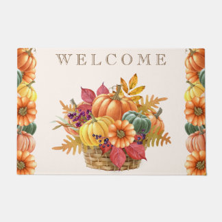 Erntedank Pumpkin Basket Doormat Fußmatte