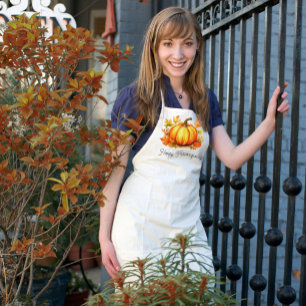 Erntedank Pumpkin Custom Fall Kitchen Geschenk Schürze