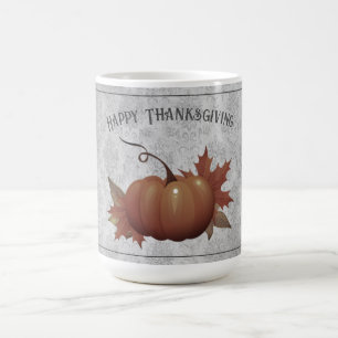 Erntedank Pumpkin Damask   Grau Kaffeetasse