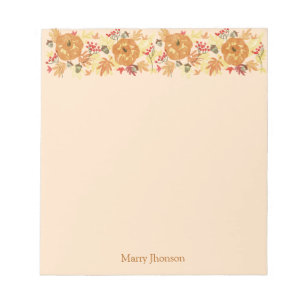 Erntedank PUmpkin Dinner Notizblock