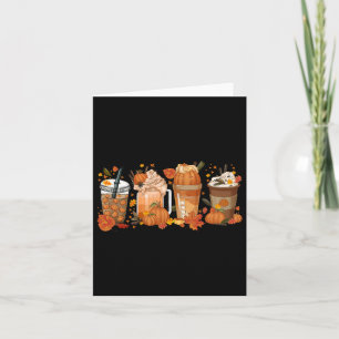 Erntedank Pumpkin Gewürzkaffee Herbstsaison Karte