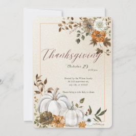 Erntedank Pumpkin & Herbst Feiertagskarte