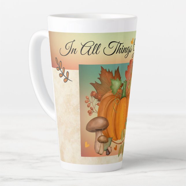 Erntedank Pumpkin Latte Tasse (Linke Ecke)
