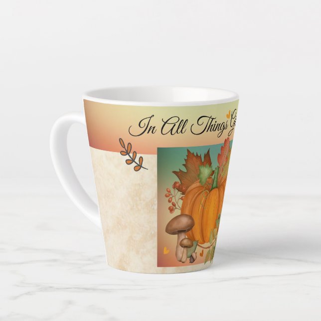 Erntedank Pumpkin Latte Tasse (Linke Ecke)
