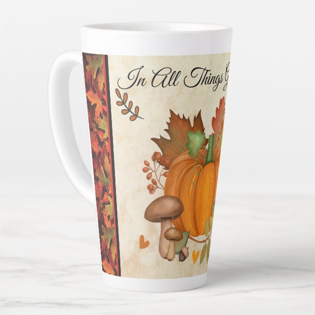 Erntedank Pumpkin Latte Tasse (Linke Ecke)