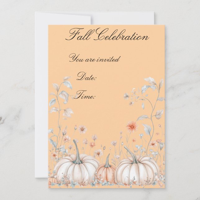 Erntedank Pumpkin Party Einladung (Vorderseite)