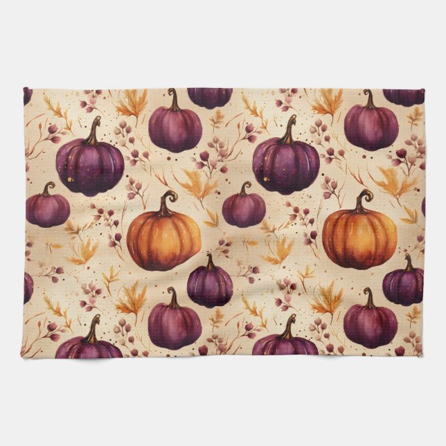 Erntedank Pumpkin Patch Pumpkins Herbsternte Geschirrtuch (Horizontal)