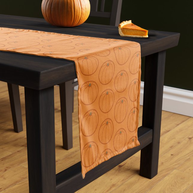 Erntedank Pumpkin Pattern Tischläufer (A fun pumpkin table runner for your Thanksgiving or Halloween celebrations)