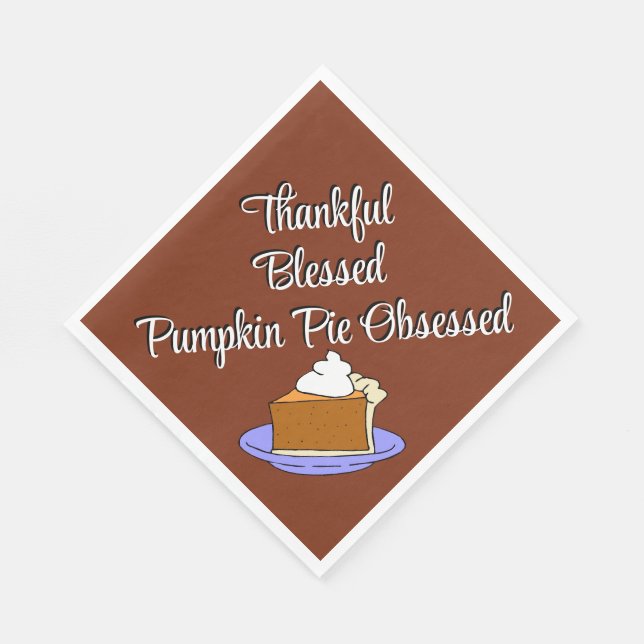Erntedank Pumpkin Pie Dessert Serviette (Ecke)