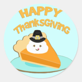 Erntedank Pumpkin Pie Pilgrim Stickers