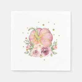 Erntedank Pumpkin Pink Gold Serviette