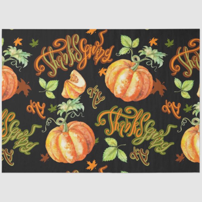 Erntedank Pumpkin Series Design 44 Seidenpapier (Vorderseite)