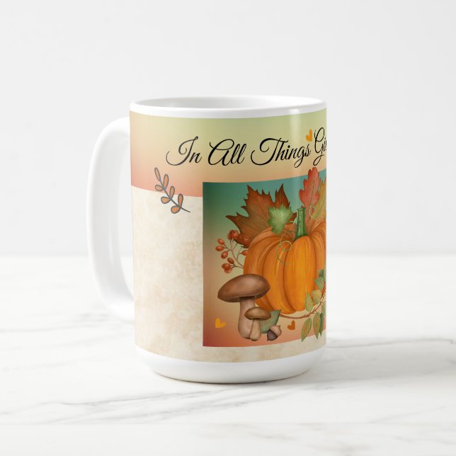 Erntedank Pumpkin Tasse (Vorderseite Links)