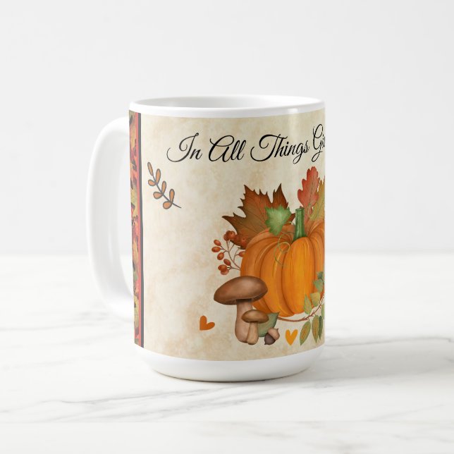 Erntedank Pumpkin Tasse (Vorderseite Links)