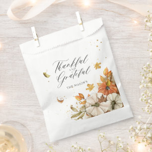 Erntedank Pumpkin und Blätter Thema Geschenktütchen