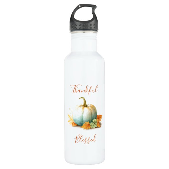 Erntedank Pumpkin Wasserflasche Edelstahlflasche (Vorderseite)
