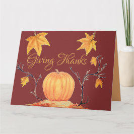 Erntedank Pumpkin Watercolor Karte