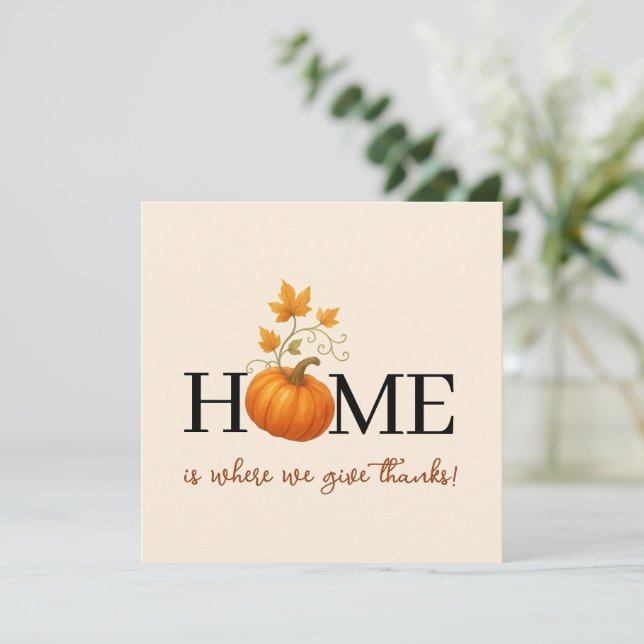 Erntedank Pumpkin Zuhause ist der Ort, an dem wir  (Stehend Vorderseite)