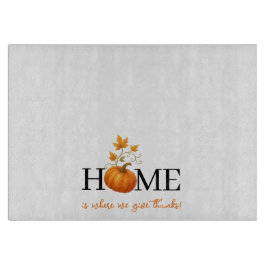 Erntedank Pumpkin Zuhause ist der Ort, an dem wir Schneidebrett