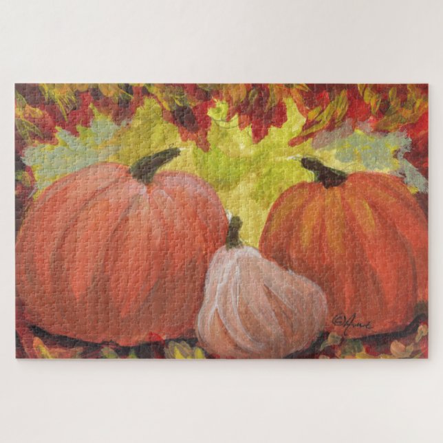 Erntedank Pumpkins #2 Herbstausgänge Puzzle (Horizontal)