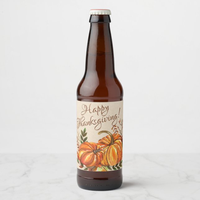 Erntedank Pumpkins Bierflaschenetikett (Vorderseite)