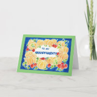 Erntedank Pumpkins Card für Großeltern