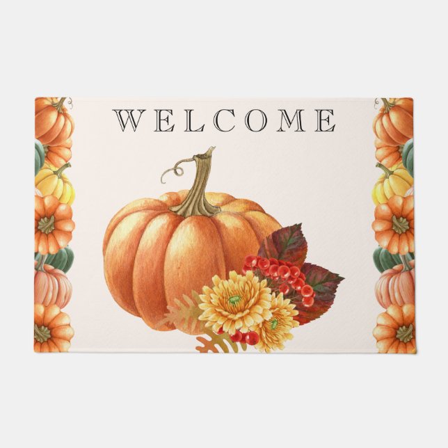 Erntedank Pumpkins Doormat Fußmatte (Vorderseite)