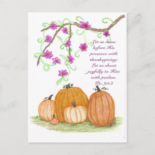 Erntedank Pumpkins Feiertagspostkarte