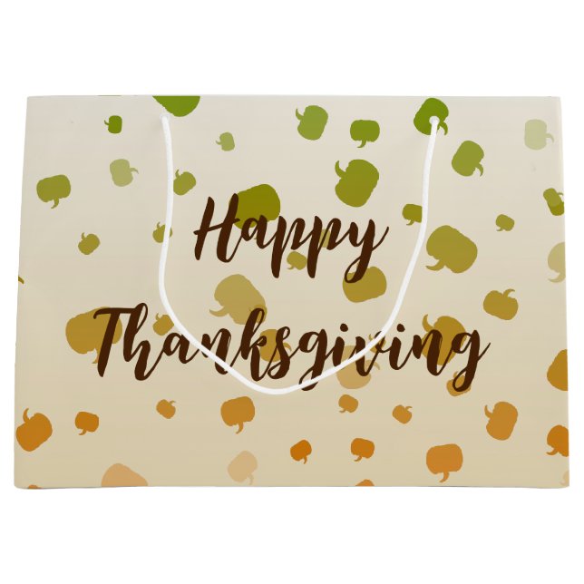 Erntedank Pumpkins Große Geschenktüte (Vorderseite)