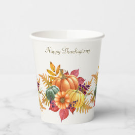 Erntedank Pumpkins Paper Cups Pappbecher