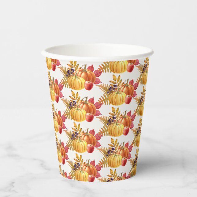 Erntedank Pumpkins Paper Cups Pappbecher (Vorderseite)