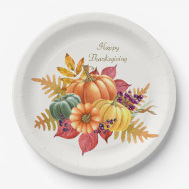 Erntedank Pumpkins Papierplatte Pappteller