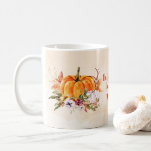 Erntedank Pumpkins und Blume Kaffeetasse