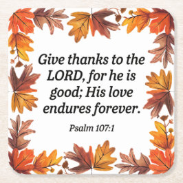 Erntedank Rechteckiger Pappuntersetzer