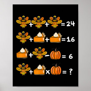 Erntedank Reihenfolge der Operationen Math Lehrer  Poster