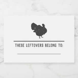 Erntedank-Rest-Aufkleber Friendsgiving Lebensmitteletikett