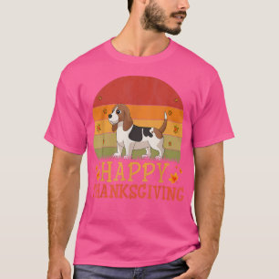 Erntedank Retro Basset Hound Hundeliebhaber Ernted T-Shirt