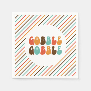Erntedank Retro Gobble Gobble Serviette