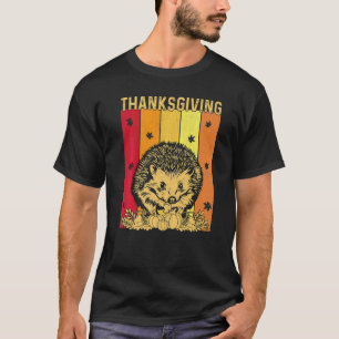 Erntedank Retro Igel passende Familien-Schlafanzüg T-Shirt