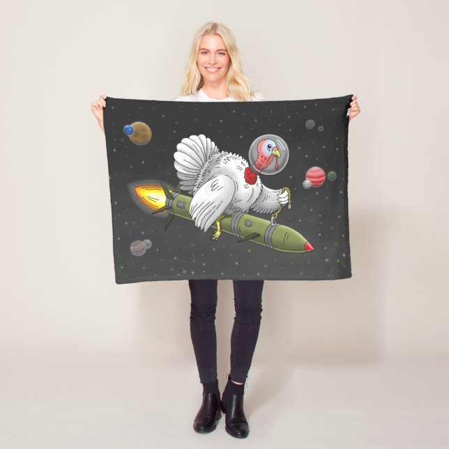 Erntedank Rocket Türkei Fleecedecke (Beispiel)