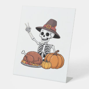 Erntedank Röntgen Skeleton Funny Rock Hand Fall L Sockelschild