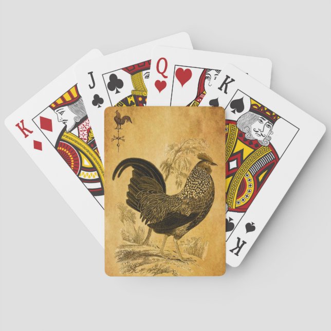 Erntedank Rooster Spielkarten (Rückseite)