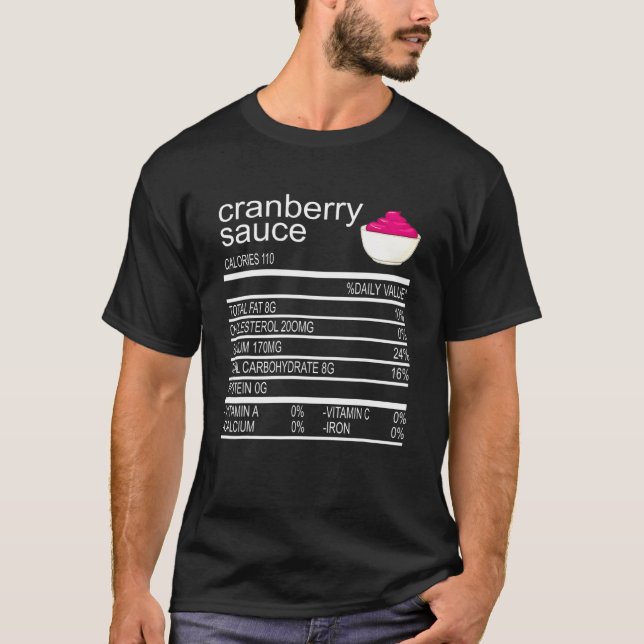 Erntedank Sauce Food Cranberry Nutrition Fakt T-Shirt (Vorderseite)