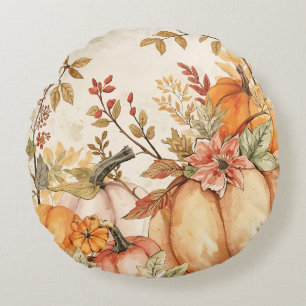 Erntedank, schöne Pumpkins Erntemuster Rundes Kissen