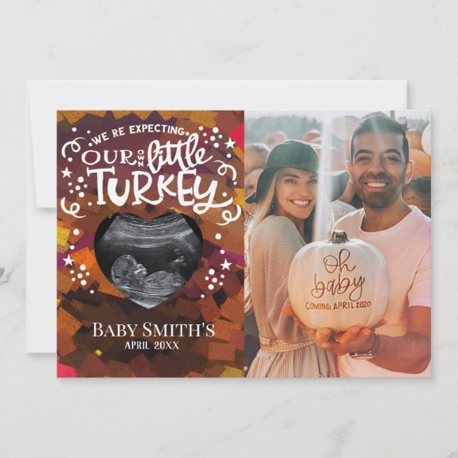 Erntedank Schwangerschaft Ankündigung (Vorderseite)