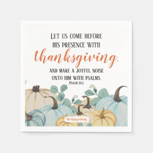 Erntedank Scripting Wassercolor Pumpkin Familie Serviette