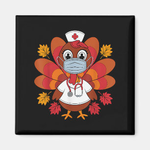 Erntedank Scrub Tops Frauen Türkei Krankenschweste Magnet